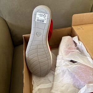 Vibrant Red Sandals with White  Sole